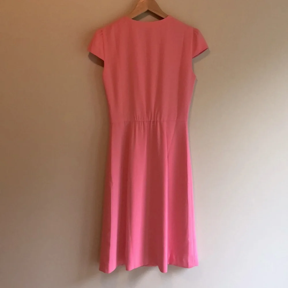 J. Crew 2 Tall cap sleeve pink button up dress size 2T - Picture 4 of 5